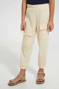 Beige Cargo Pant بنطلون كاجول باللون البيج