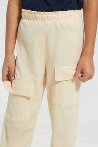 Beige Cargo Pant بنطلون كاجول باللون البيج