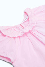 Load image into Gallery viewer, بلوزة باللون الوردي قطنية للبنات الرضّع
