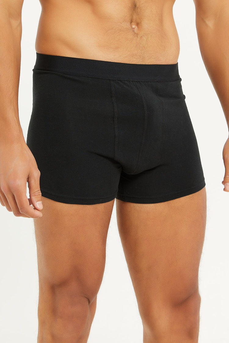 طقم بوكسر باللون الأسود للرجال (قطعتين)