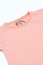 Load image into Gallery viewer, تيشيرت قطني باللون الوردي مطبوع للبنات الرضّع
