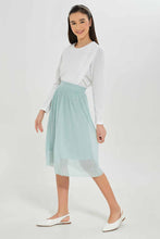 Load image into Gallery viewer, بلوزة متراكبة من الأمام باللون الأبيض للبنات الكبار
