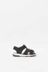 حذاء فيلكرو باللون الأسود للأولاد الرضَع