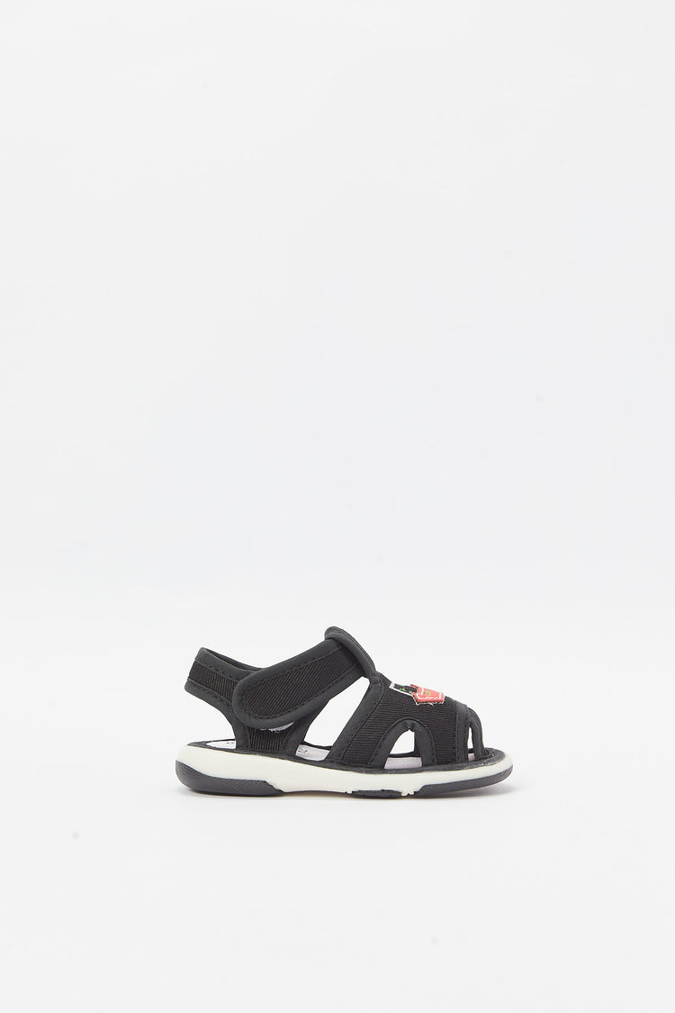 حذاء فيلكرو باللون الأسود للأولاد الرضَع