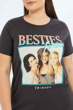 Load image into Gallery viewer, تيشيرت باللون الرمادي بطبعة للنساء
