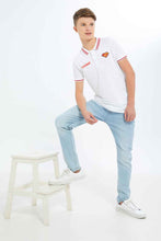 Load image into Gallery viewer, قميص بولو بطبعة سوبرمان باللون الأبيض للأولاد الكبار
