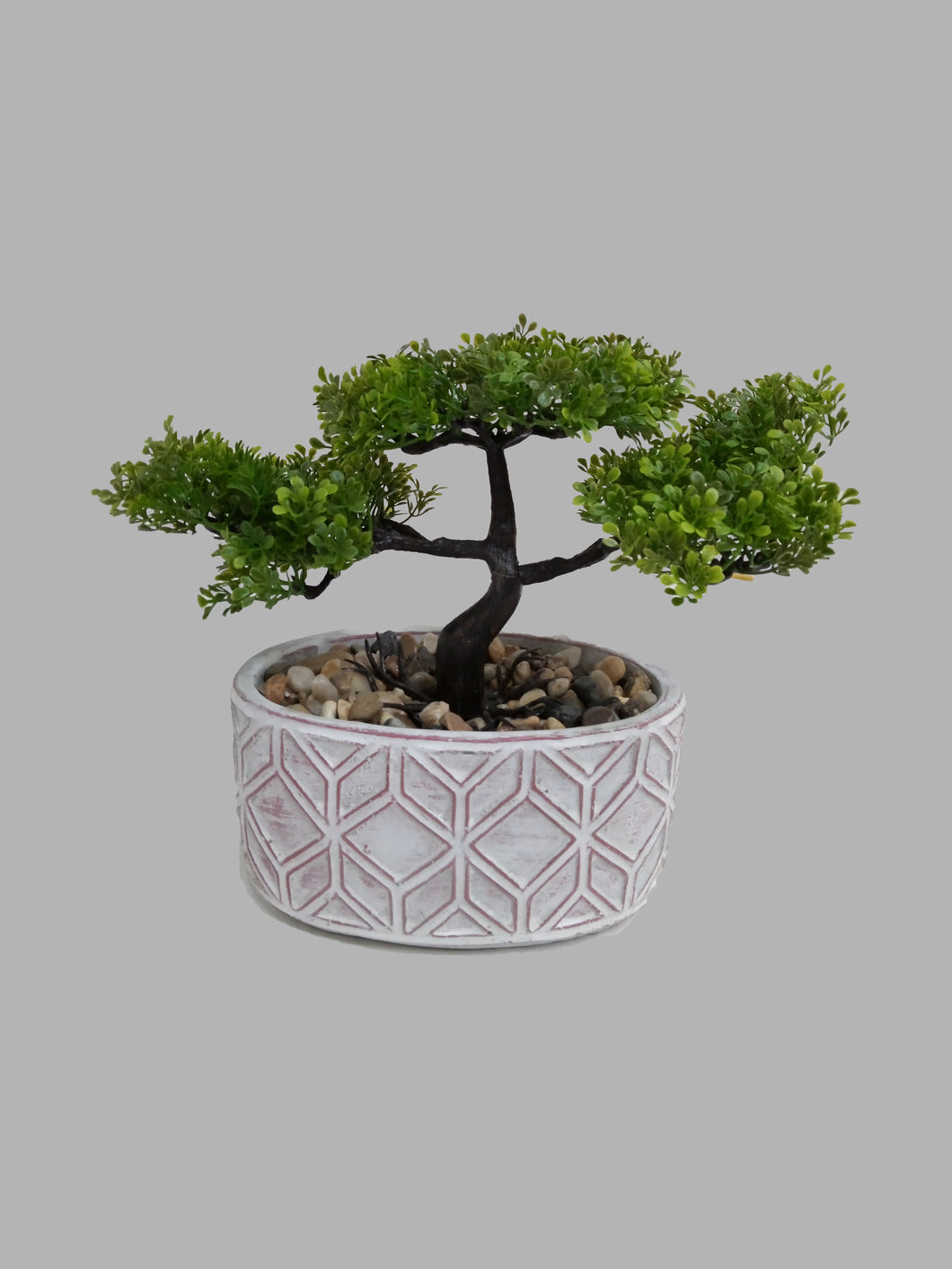 Brown Ceramic For With Artifical Bonsai Plant نبات صناعي سيراميك بني اللون مع نبات البونساي الأصطناعي
